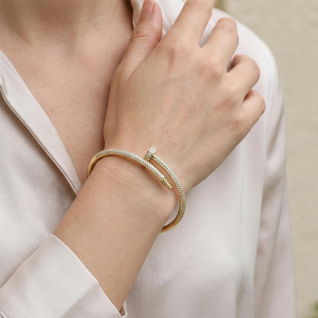 Pave Nail Bangle for Women