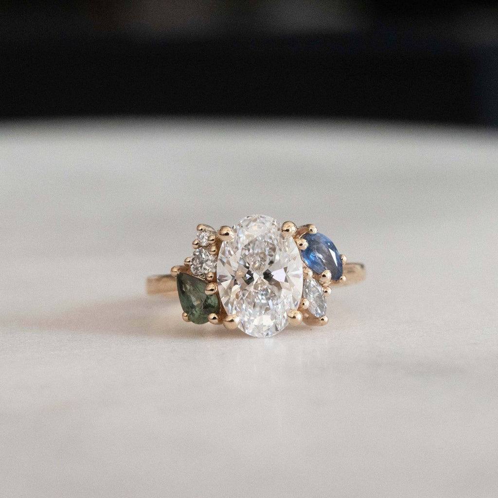 2.14 CZ Pink Heart Cut Twisted S925 Silver Engagement Ring