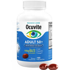 Bausch + Lomb Ocuvite Adult 50+ Eye Vitamin & Mineral Supplement – 150 Softgels
