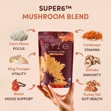 Ryze Mushroom Coffee Ritual | Focus & Energy Blend | 6.35 oz (30 Servings)