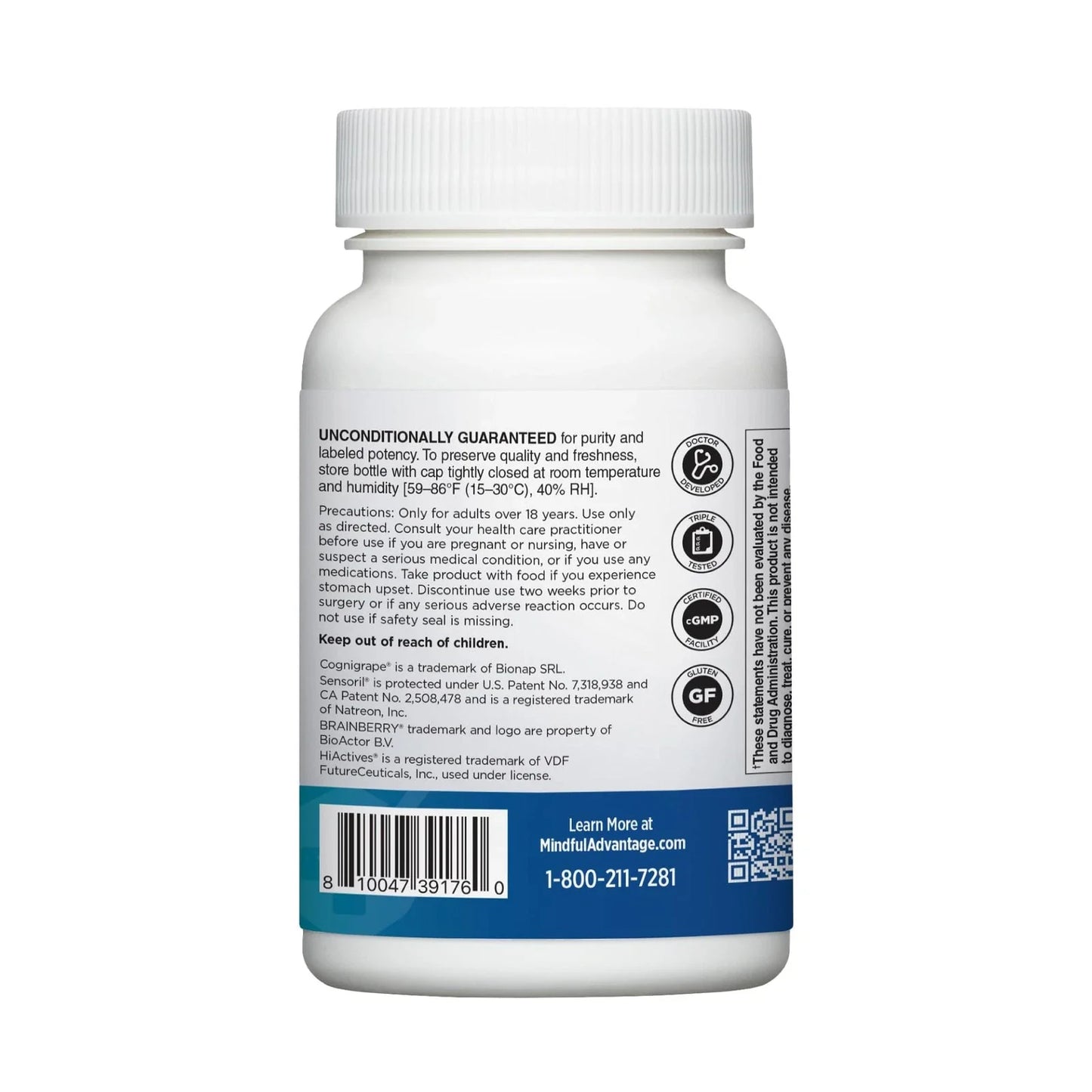 Doctors' Preferred Mindful Advantage Brain Supplement,30 Capsules with Sensoril Ashwagandha