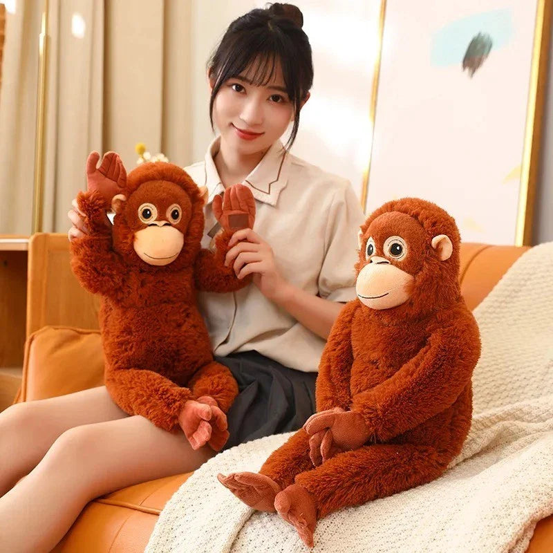 IKEA DJUNGELSKOG Punch Monkey Plush Toy Large – Soft Orangutan Stuffed Animal