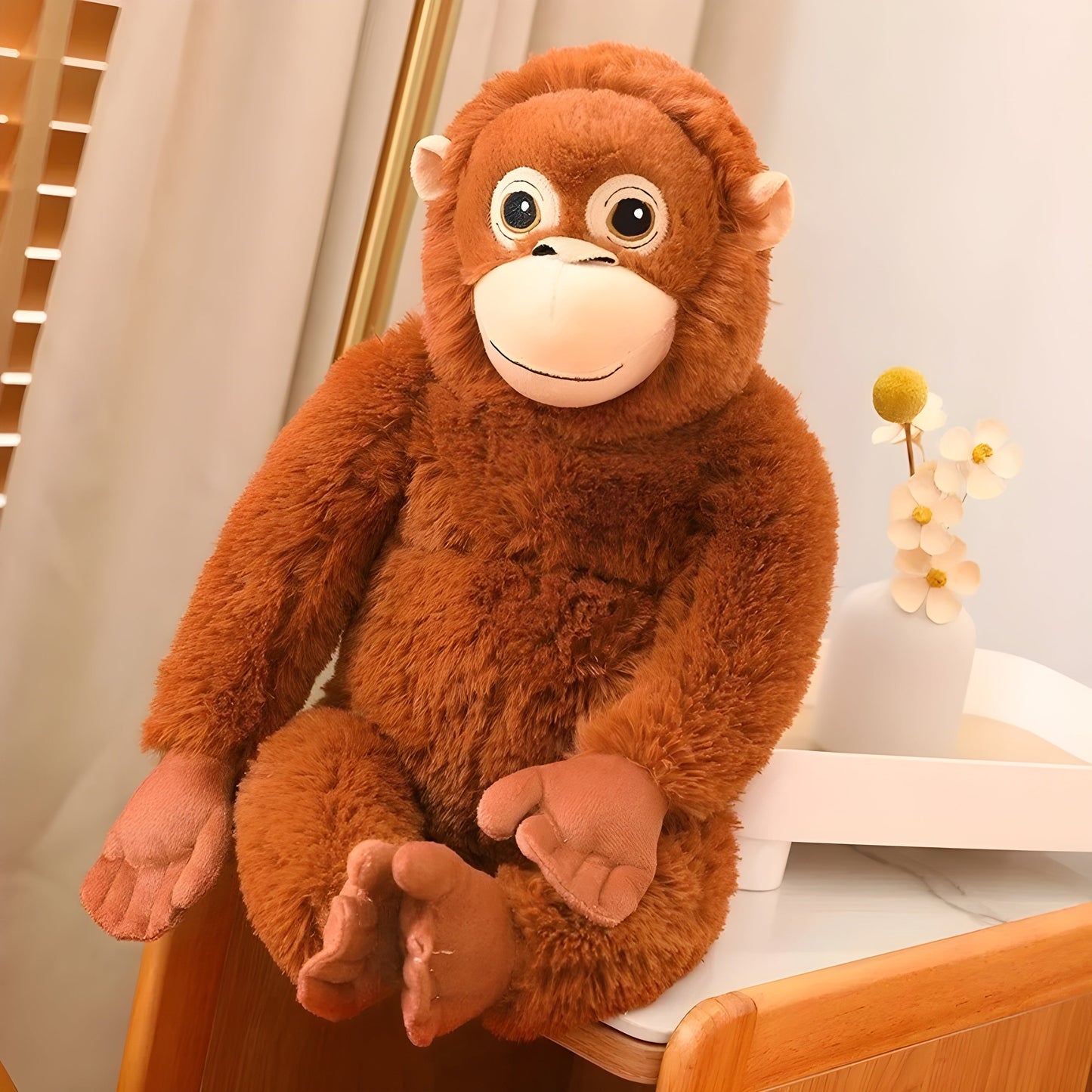 IKEA DJUNGELSKOG Punch Monkey Plush Toy Large – Soft Orangutan Stuffed Animal