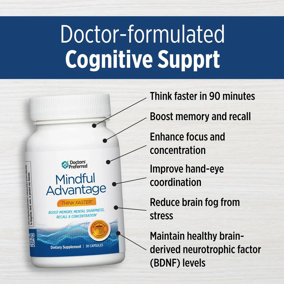 Doctors' Preferred Mindful Advantage Brain Supplement,30 Capsules with Sensoril Ashwagandha